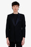 Pierre Cardin Black Wool/Satin Lapel Blazer Size 38 Mens