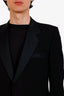 Pierre Cardin Black Wool/Satin Lapel Blazer Size 38 Mens