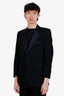 Pierre Cardin Black Wool/Satin Lapel Blazer Size 38 Mens