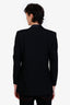 Pierre Cardin Black Wool/Satin Lapel Blazer Size 38 Mens