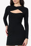 Halston Heritage Black Cut-Out Long Sleeve Mini Dress Size 2