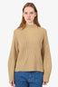 Moussy Camel Knit Mock Neck Sweater Size S