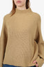 Moussy Camel Knit Mock Neck Sweater Size S