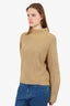 Moussy Camel Knit Mock Neck Sweater Size S