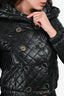 Burberry Black Lambskin Quilted Cropped Jacket Size UK 8