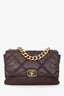 Pre-Loved Chanel™ 2019-20 Burgundy Leather Large 19 Flap Chain Bag