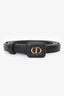 Christian Dior Black Leather Bobby Narrow Belt Size 75