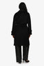 Max Mara Black Camel Hair Long Coat with Belt Size 12 US
