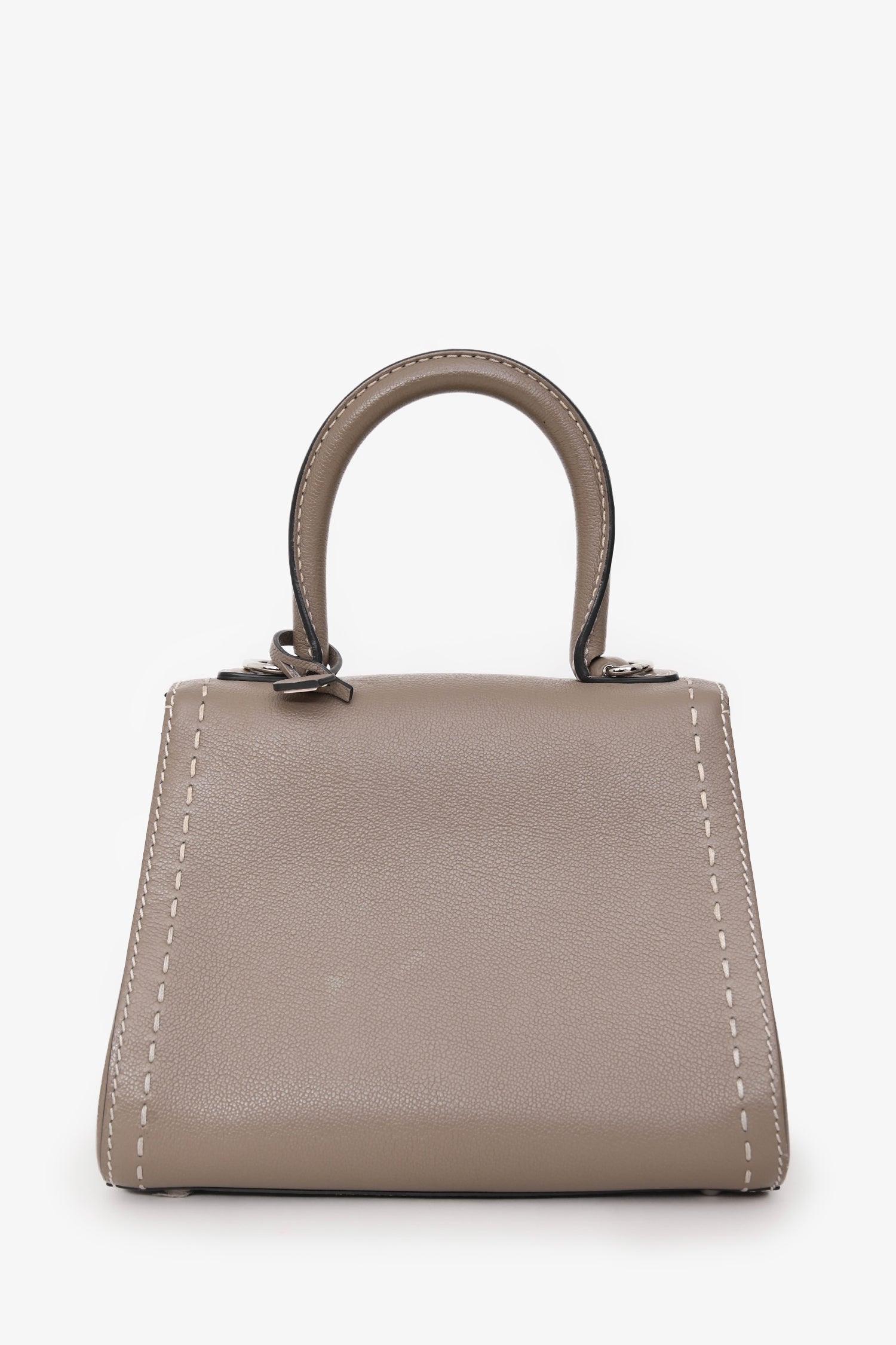 Delvaux Grey Calf Leather Surpique Brillant Mini Bag SHW with
