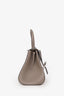 Delvaux Grey Calf Leather Surpique Brillant Mini Bag SHW with Strap