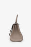Delvaux Grey Calf Leather Surpique Brillant Mini Bag SHW with Strap