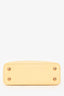 Louis Vuitton Pale Yellow Grained Leather Python Trim Mini Capucines Top Handle with Strap