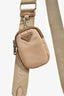 Prada Beige Re-Nylon Re-Edition 2005 Crossbody Bag with Chain & Pouch