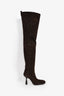 Hermès Brown Suede Over The Knee 'Hurricane 95' Boots Size 37.5