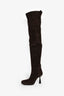Hermès Brown Suede Over The Knee 'Hurricane 95' Boots Size 37.5