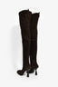 Hermès Brown Suede Over The Knee 'Hurricane 95' Boots Size 37.5