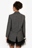 Maje Grey Wool Single Breasted Blazer Size 36