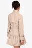 Burberry Blue Label Detailed Hem Zip Up Trench Coat With Belt Size 38