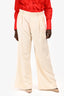 Wardrobe NYC White Wool Wide Leg Trousers Size L