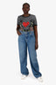Reformation Blue Denim Mid Rise Straight 'Val 90s' Jeans Size 30L