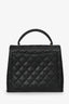 Pre-Loved Chanel™ 2002/03 Black Caviar Leather 'Kelly' Top Handle
