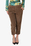 Brunello Cucinelli Brown Corduroy Cropped Pants Size 6