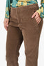Brunello Cucinelli Brown Corduroy Cropped Pants Size 6