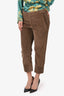 Brunello Cucinelli Brown Corduroy Cropped Pants Size 6