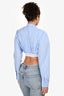 Alexander Wang Grey Bralette Blue Shirt Layered Top Size XS