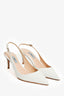 Prada White Patent 'Calzature Donna' Kitten Heel Size 40