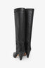 Isabel Marant Black Leather Conic Heel Tall Boots Size 37