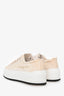 Christian Dior Cream Frayed Canvas Platform Sneakers Size 37