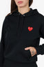 Comme des Garcons Play Black Hoodie Size M