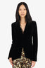 Nicolas Black Velvet Single Breasted Blazer Size 2