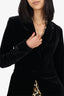 Nicolas Black Velvet Single Breasted Blazer Size 2
