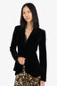 Nicolas Black Velvet Single Breasted Blazer Size 2