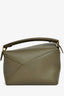 Loewe 2024 Dark Khaki Mini Puzzle Edge Shoulder Bag