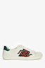 Gucci White Leather Web Ace Sneakers Size 7.5 Mens