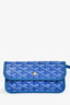 Goyard 2024 Sky Blue Goyardine Bohème Hobo Bag with Pouch
