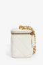 Pre-Loved Chanel™ 2022 White Lambskin Mini Vanity On Chain