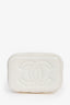 Pre-Loved Chanel™ 2022 White Lambskin Mini Vanity On Chain