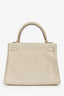 Hermès 2009 Cream Swift Leather Kelly Retourne 25 Top Handle GHW