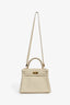 Hermès 2009 Cream Swift Leather Kelly Retourne 25 Top Handle GHW