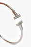 Tiffany & Co. 18k White Gold Diamond T Wire Bracelet