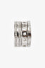 Christian Dior Silver Toned 3-Ring Set Size 5