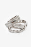 Christian Dior Silver Toned 3-Ring Set Size 5