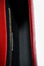 Saint Laurent Burgundy Chevron Leather Envelope Large Chain Shoulder Bag