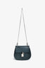 Chloe Blue Suede/Leather 'Drew' Crossbody Bag