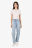 Agolde Blue Denim Straight Leg Jeans Size 22