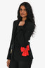 L'Agence Black Bow Pocket Blazer Size 0